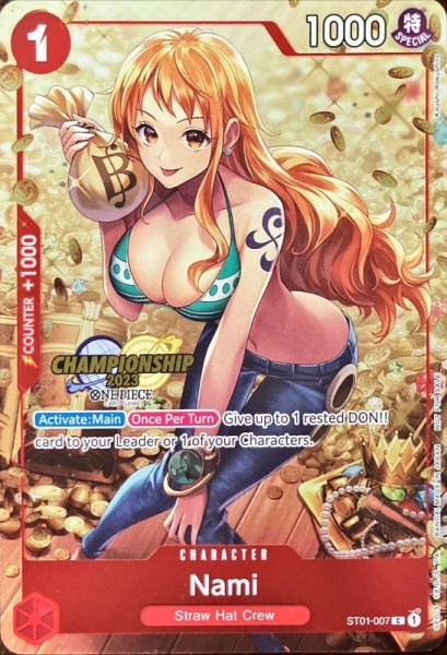 画像1: 【英語版】 ナミ Nami  【C】 《赤》 《ST01-007》［パラレル］ セレブレーションパック ONE PIECE  ワンピースカード チャンピオンシップ プロモ  Championship 2023 Celebration Pack (1)