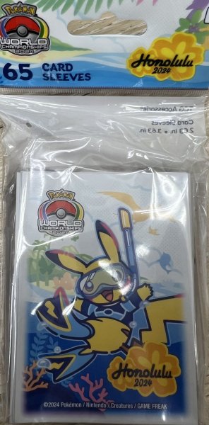 画像1: デッキシールド スリーブ ピカチュウ  ポケモンカードゲーム ポケカ POKEMON 新品未開封 ホノルル WCS 2024 (1)